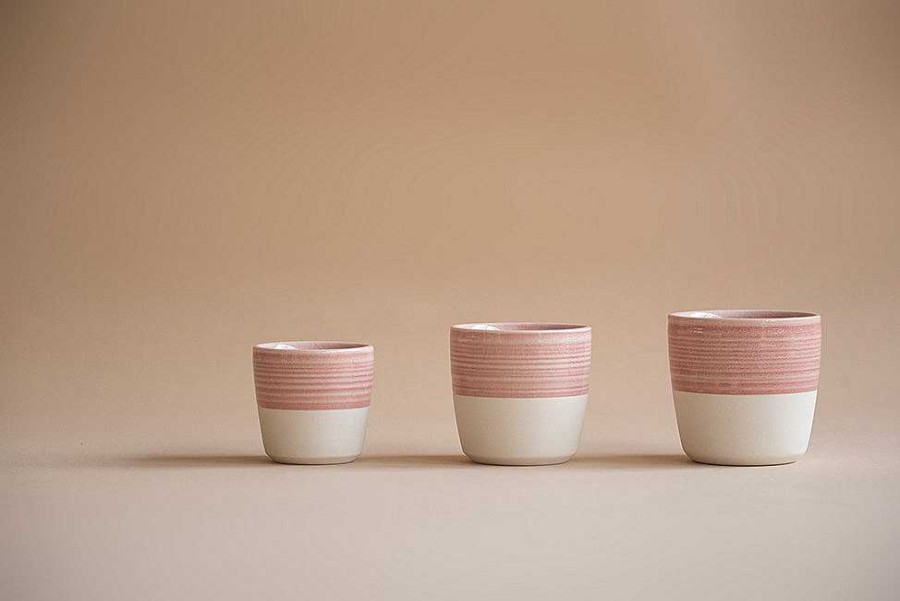 Kaffee Loveramics | Loveramics Dale Harris Champions Signature Crackle Glaze Flat White Cup (150 Ml) Pink