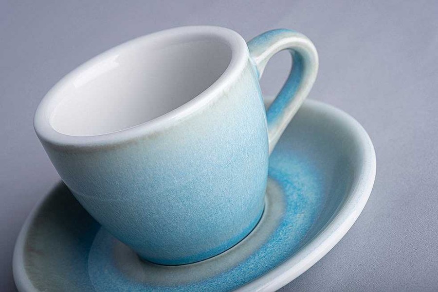 Kaffee Loveramics | Loveramics Reactive Glaze Potters Espresso-Untertasse (Eisblau) 11,5 Cm