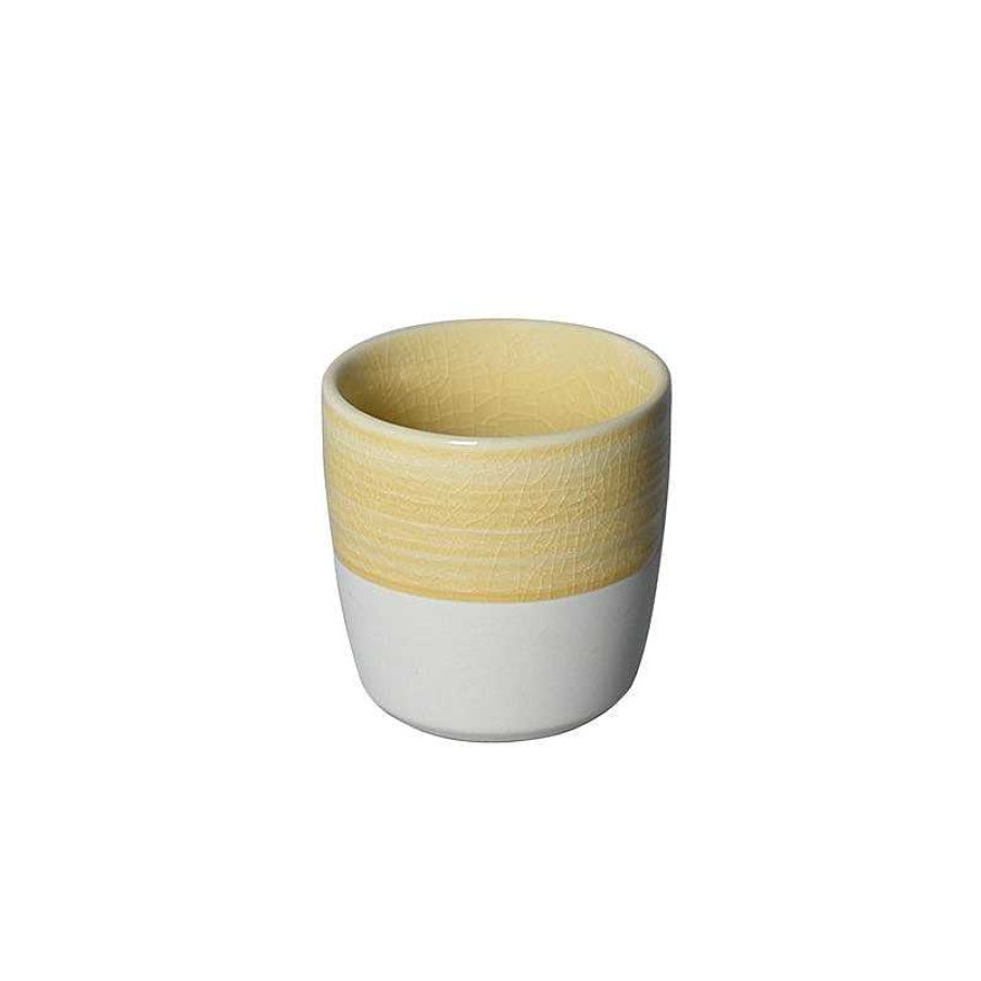 Kaffee Loveramics | Loveramics Dale Harris Champions Signature Crackle Glaze Flat White Cup (150 Ml) Gelb